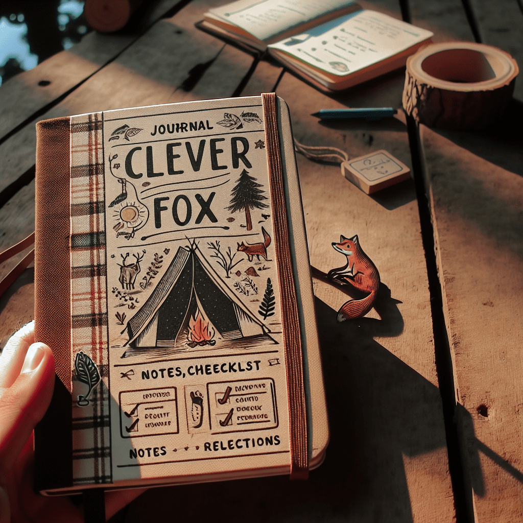 Clever Fox Camping Journal – Camper Log Book RV Trip Planner – Outdoor Camp Journal Adventure Travel Notebook – 12 Trips Total, 8 Pages per Trip – Hardcover, A5 Size (Black)