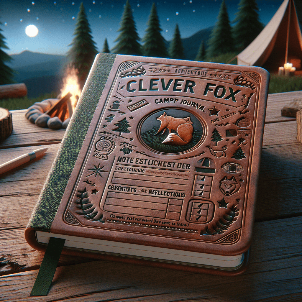 Clever Fox Camping Journal – Camper Log Book RV Trip Planner – Outdoor Camp Journal Adventure Travel Notebook – 12 Trips Total, 8 Pages per Trip – Hardcover, A5 Size (Black)