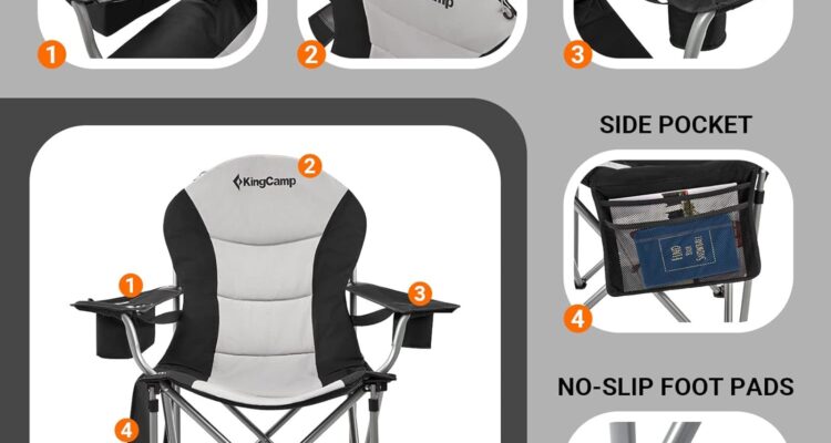 kingcamp lumbar support camping chair review