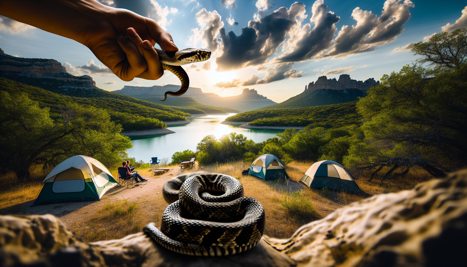 what should i do if i encounter a snake while camping in texas 4