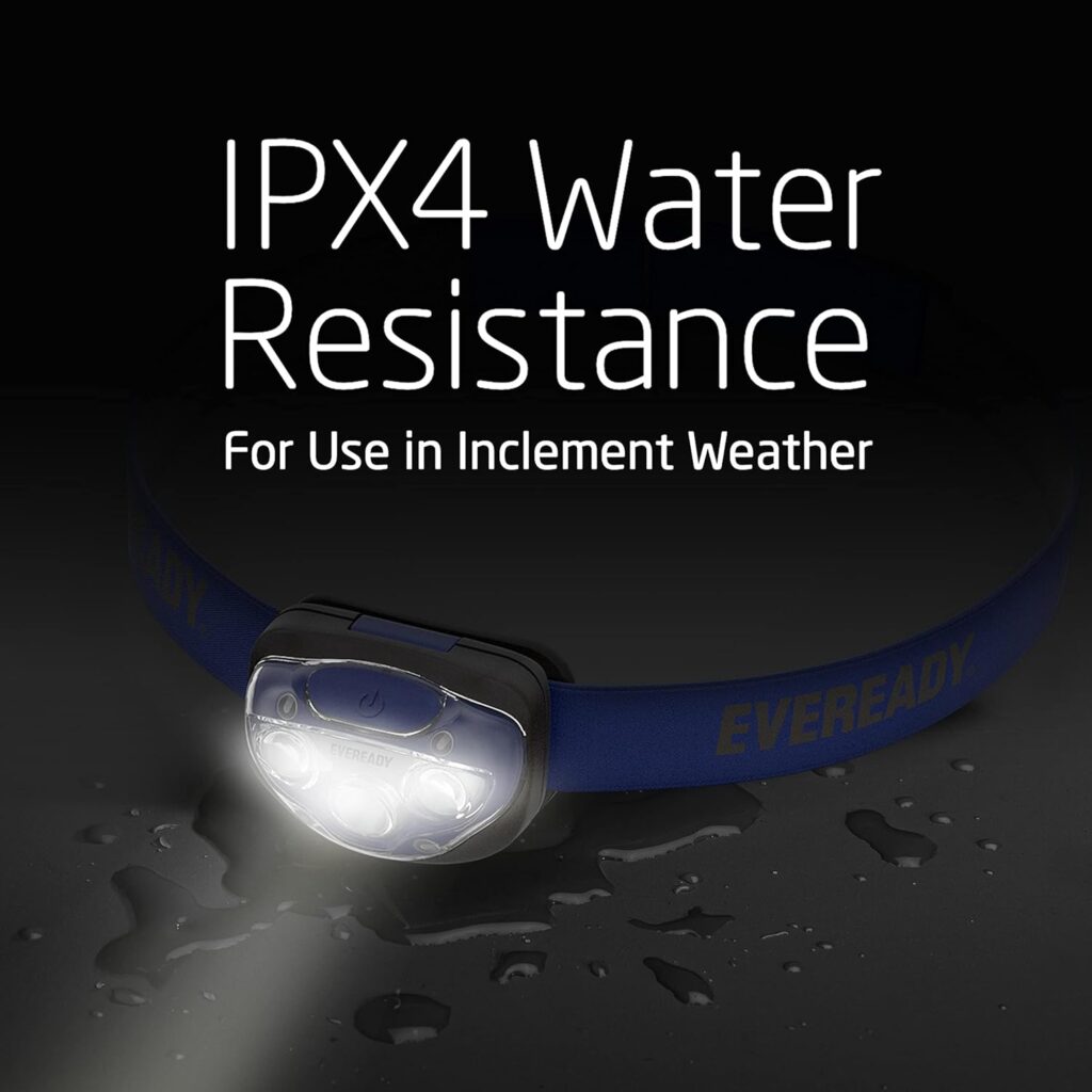Eveready LED Headlamps (2-Pack), Bright and Durable Head Lights for Running, Camping, Fishing, Emergency (Batteries Included),Navy Blue (2-Pack),Adjustable