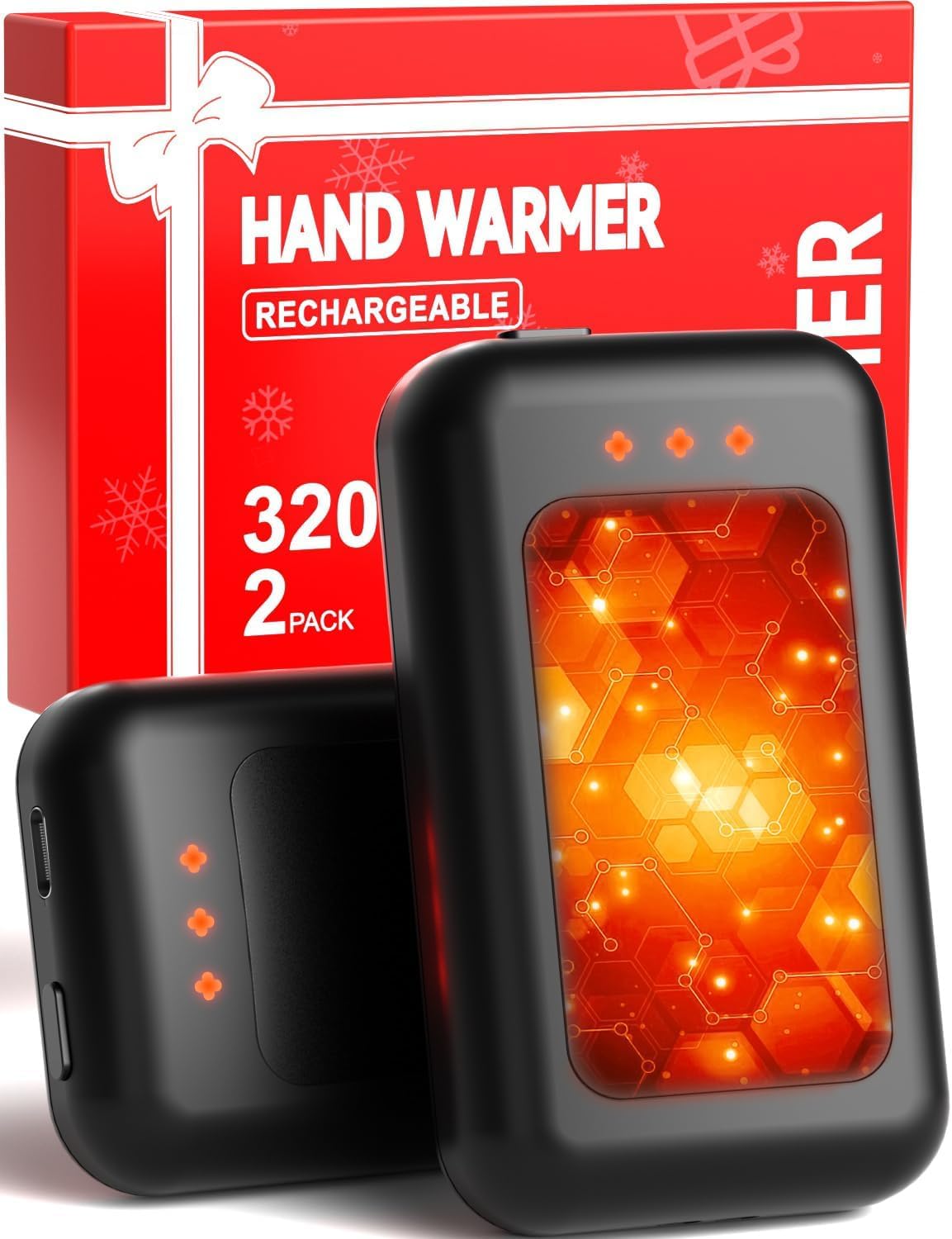 hand warmers rechargeable 2 pack 6400mah electric hand warmer 16 hours lasting great for outdoors camping gifts for wome