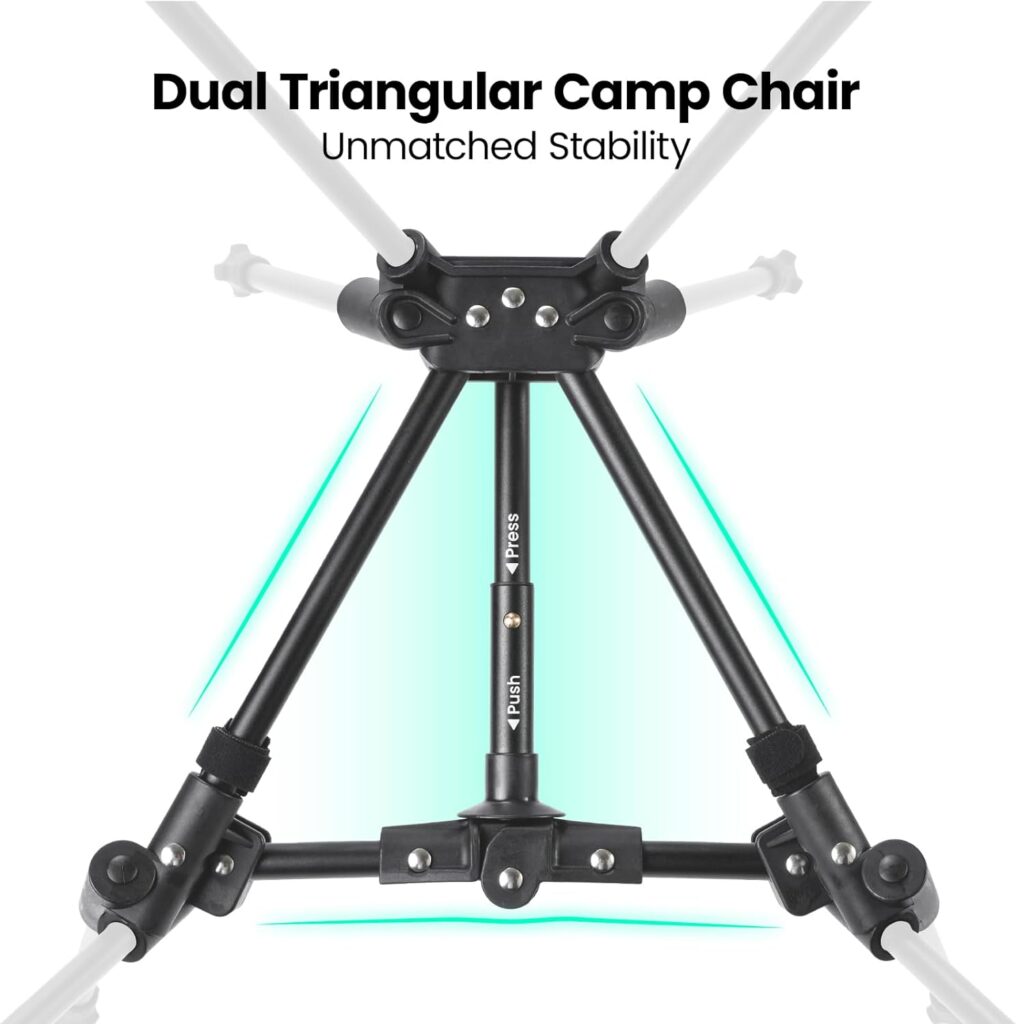 UltraPort Portable Camping Chair, Lightweight Foldable Chair, Ultralight Backpacking Chair for Outdoor Camp, Hiking, Travel, Beach, and Picnic - Compact Design (Black)